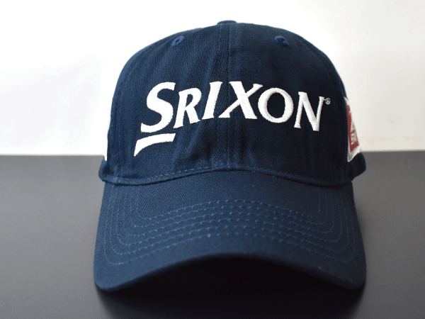 h812【未使用】SRIXON スリクソン コットン素材 ゴルフ キャップ 帽子 定番デザイン♪ 海外モデル☆ 紺 メイビー 色違いも出品中♪_画像2