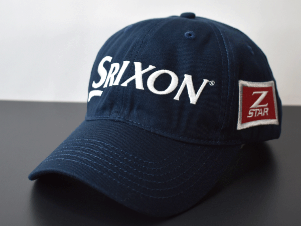 h812【未使用】SRIXON スリクソン コットン素材 ゴルフ キャップ 帽子 定番デザイン♪ 海外モデル☆ お洒落カラー♪ 紺 メイビー ♪_画像1