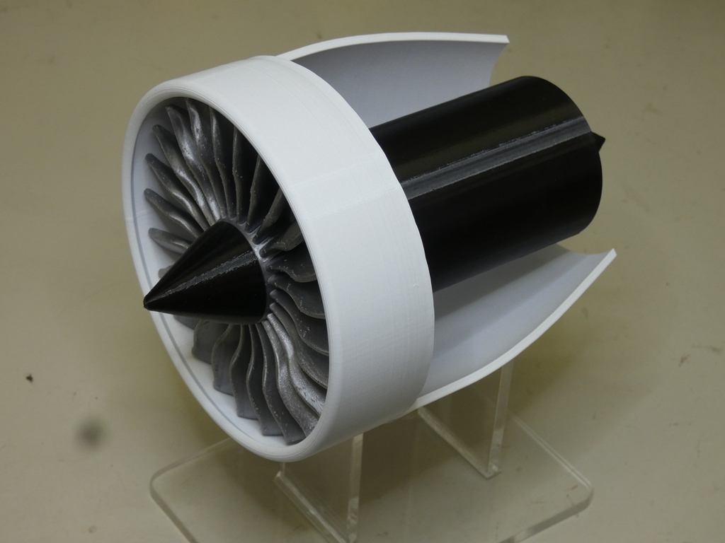 ターボジェットエンジン模型 3Dプリンタ出力代行・組み立て ターボジェットエンジン模型 3Dプリンタ出力代行・組み立て