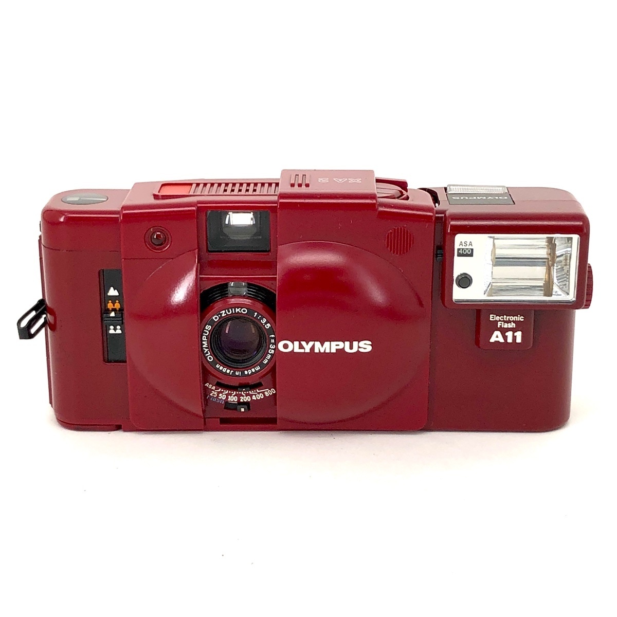 オリンパス OLYMPUS XA2 + A11 レッド 赤 フィルム コンパクトカメラ