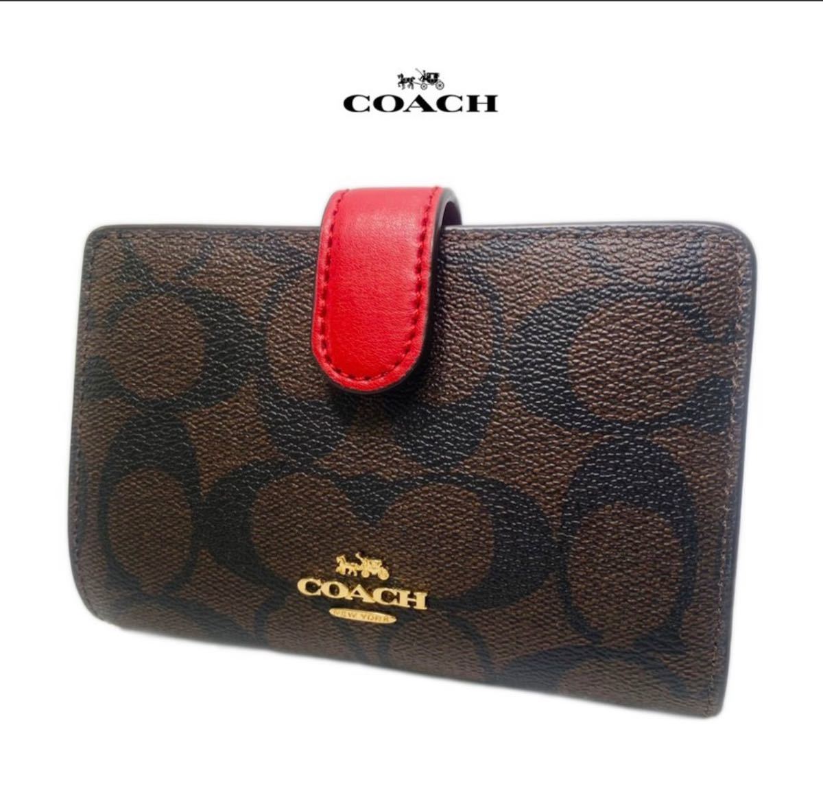 カテゴリ COACH - COACH コーチ シグネチャー ミディアム 二つ折り財布