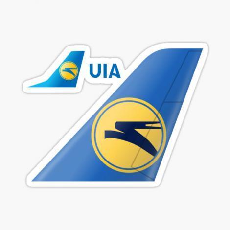 レトロステッカー　Ukraine International Airlines Logo_画像1