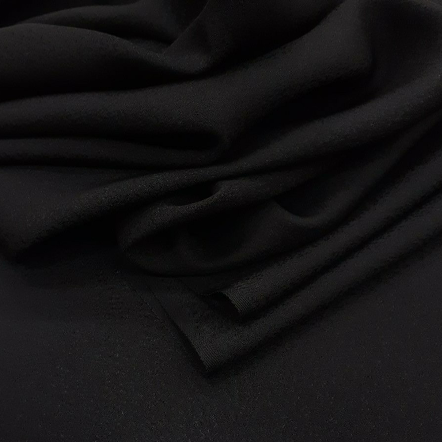 062101　正絹　黒色　無地　シルク430cm　はぎれ　ハギレ　リメイク　ハンドメイド