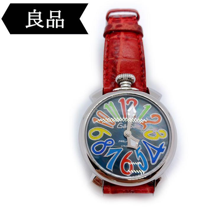 逆輸入 ガガミラノ 新品牛革ベルト 腕時計 クオーツ マヌアーレ40mm 腕時計(アナログ)