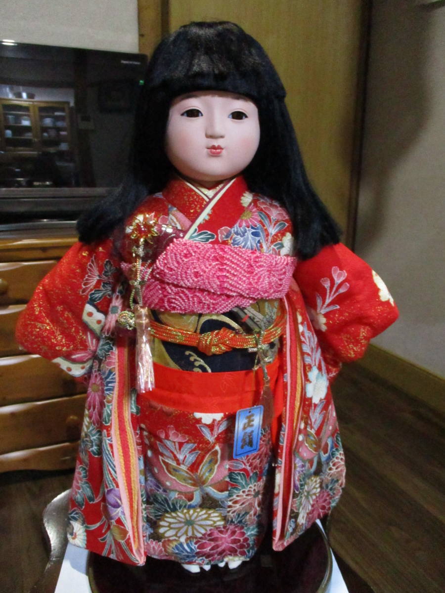 市松人形 日本人形 熊倉聖祥 正絹 友禅 新品同様 未使用品 高さ約50ｃｍ 状態は最高です。 おもちゃ、ゲーム 人形、キャラクタードール 日本人形 