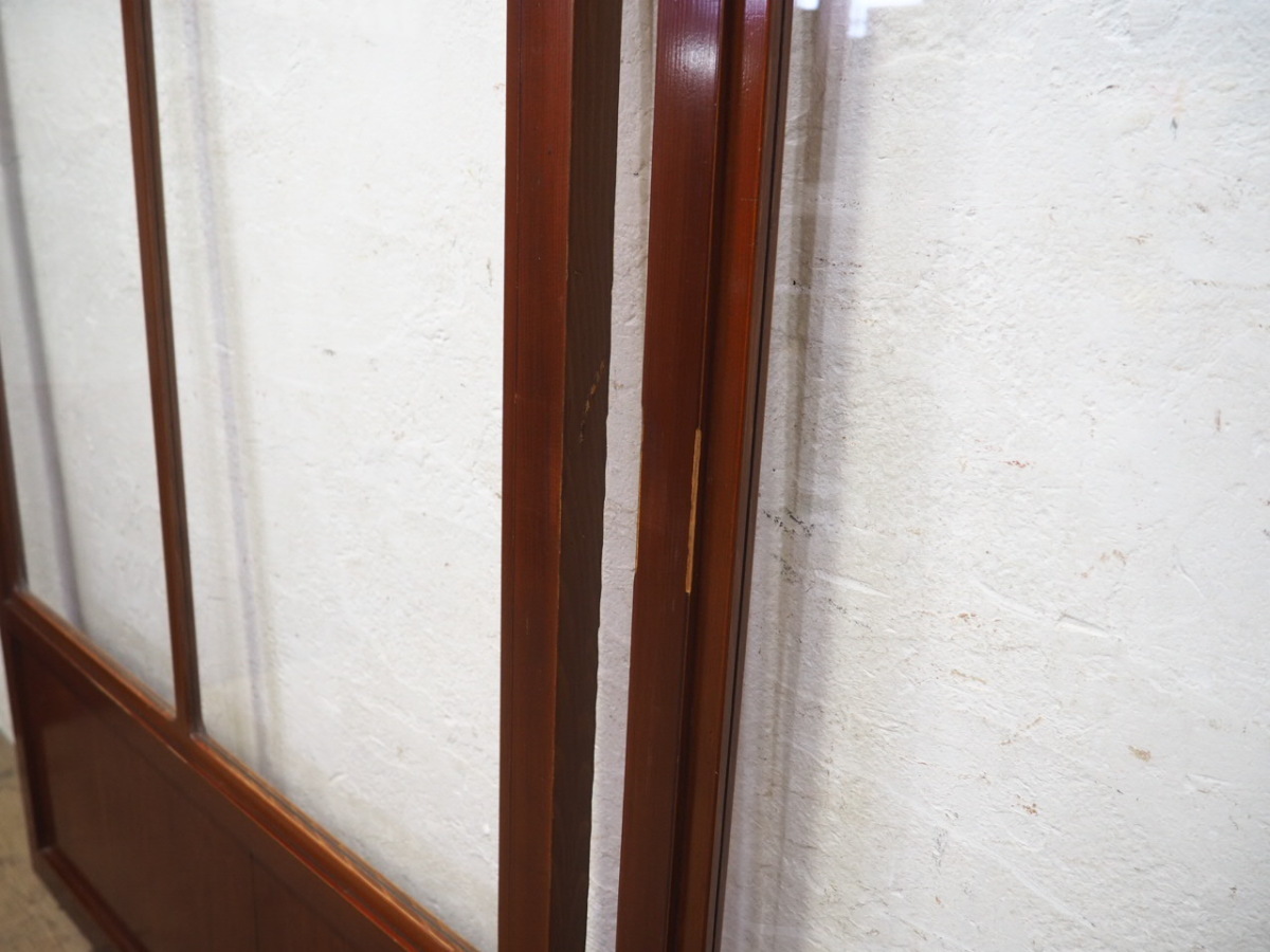 taC0459*(4)[H184,5cm×W98cm]×2 листов * античный * замечательный дизайн. большой старый из дерева раздвижная дверь * старый двери стекло дверь раздвижные двери shoji дверь старый дом в японском стиле retro M сосна 
