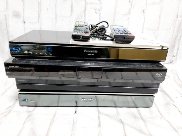 Panasonic　シャープ　ジャンクまとめ売り　Blu-rayレコーダー　DMR-BZT820　DMR-BZT810　BD-W1200　BD-NT1000　_画像1