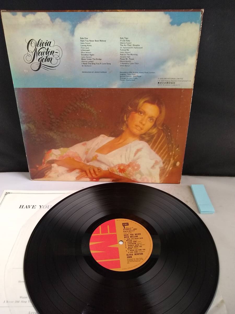 W5771【レコード/オリビア・ニュートン・ジョン OLIVIA NEWTON JOHN そよ風の誘惑 HAVE YOU NEVER BEEN MELLOW】_画像2