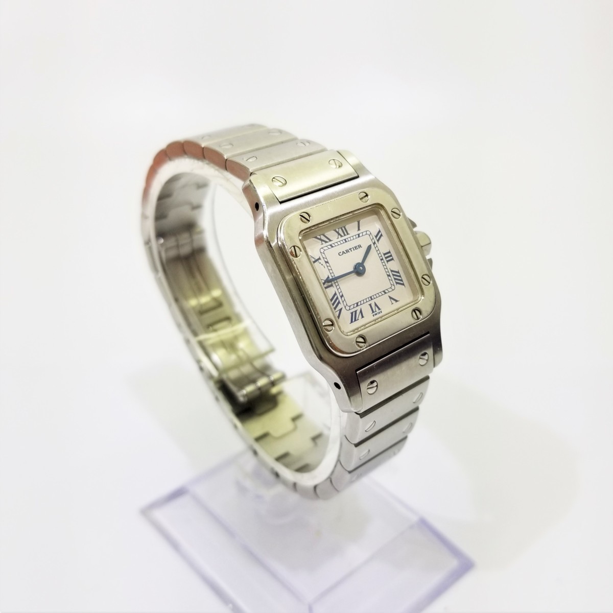 カルティエ CARTIER サントスガルベSM レディース 腕時計 W20017D6 ギャランティ有 正常可動 1565 QZ_画像4