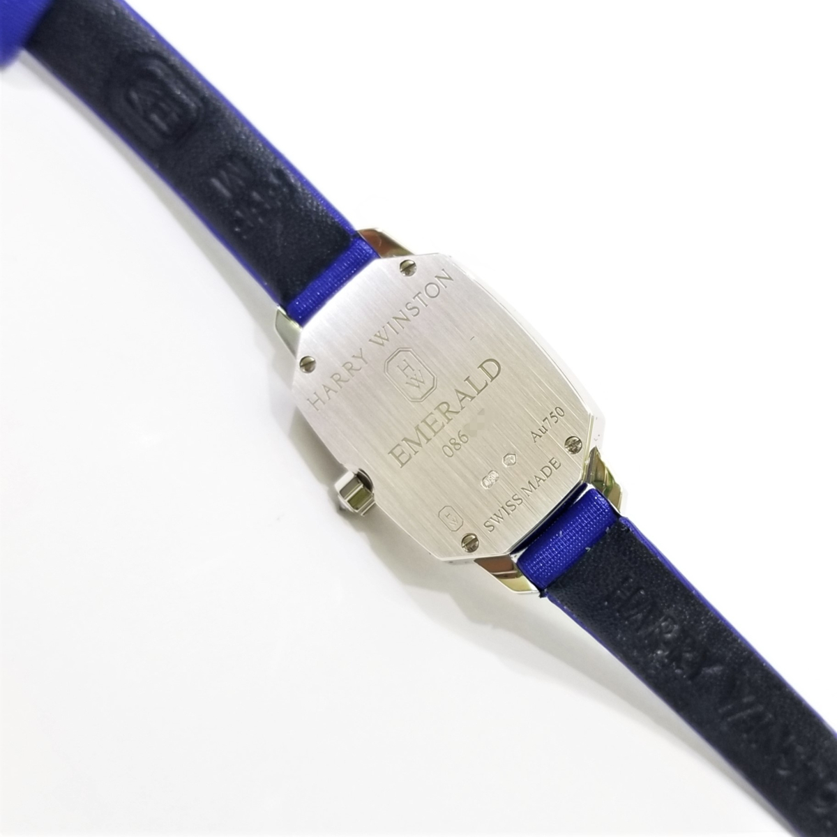 ハリーウィンストン HW エメラルド 可動 付属品完品 レディース 腕時計 18金 K18WG ダイヤモンド ブルー EMEQHM18WW001の画像6