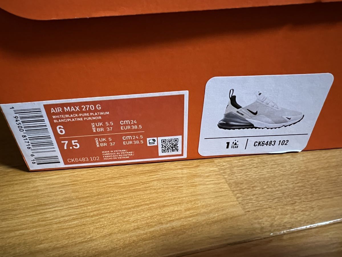 ☆新品☆NIKE ナイキ エアマックス270G ゴルフシューズ 24cm AIR MAX