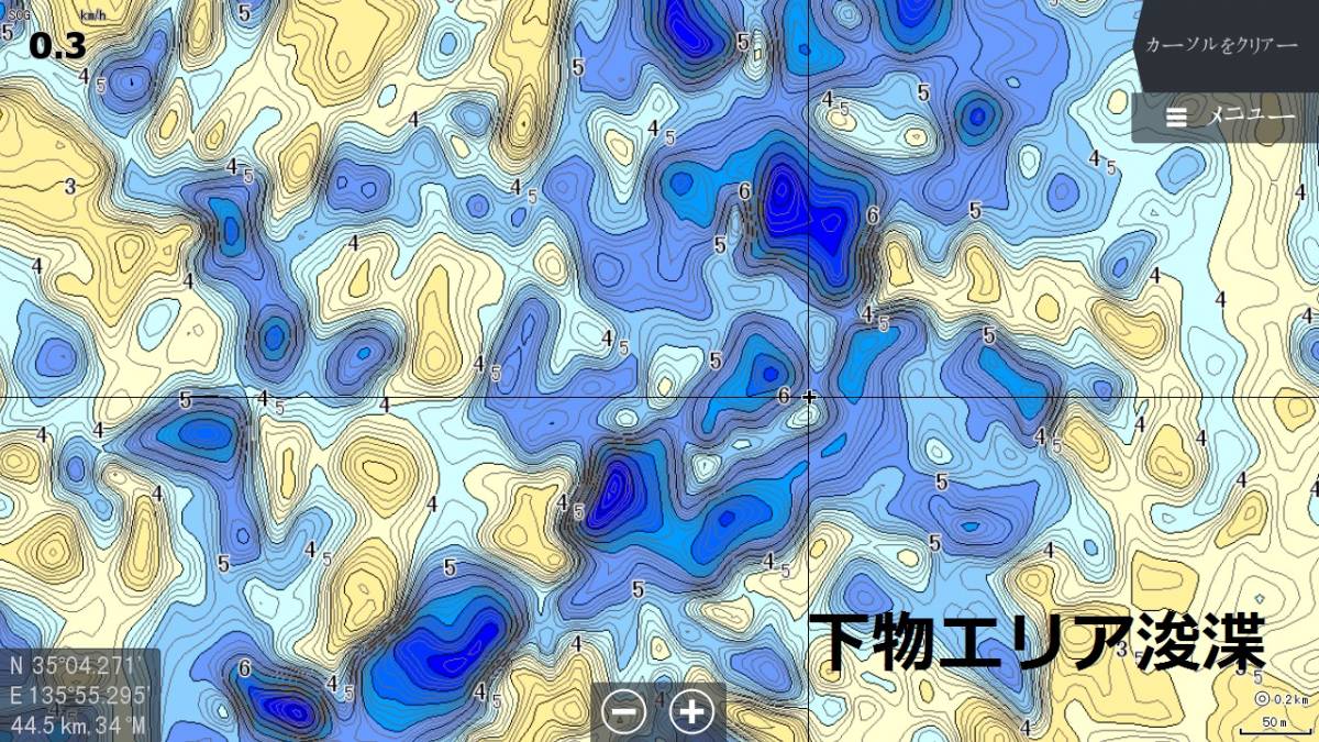 2019.7案内更新】ローランスHDS魚探用琵琶湖南湖全域AT5マップ
