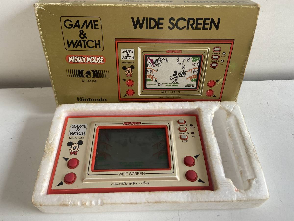 ④◇Nintendo 任天堂◇ゲームウォッチ GAME＆WATCH MC-25 MICKEY MOUSE ミッキーマウス 携帯型 ゲーム 箱 説明書付  動作品