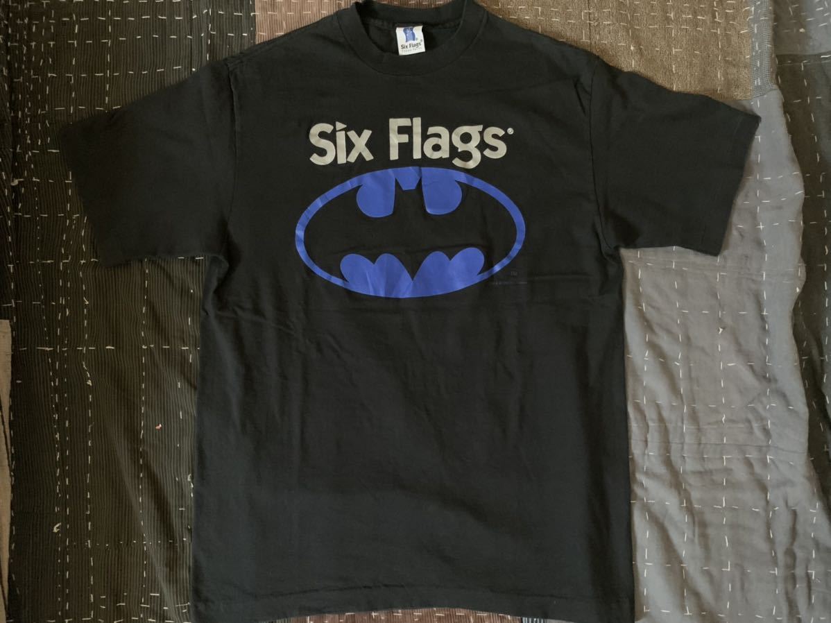 90s old batman vintage Tシャツ バットマン six flags アメリカ製 USA製 DC COMICS marvel movie 映画_画像2
