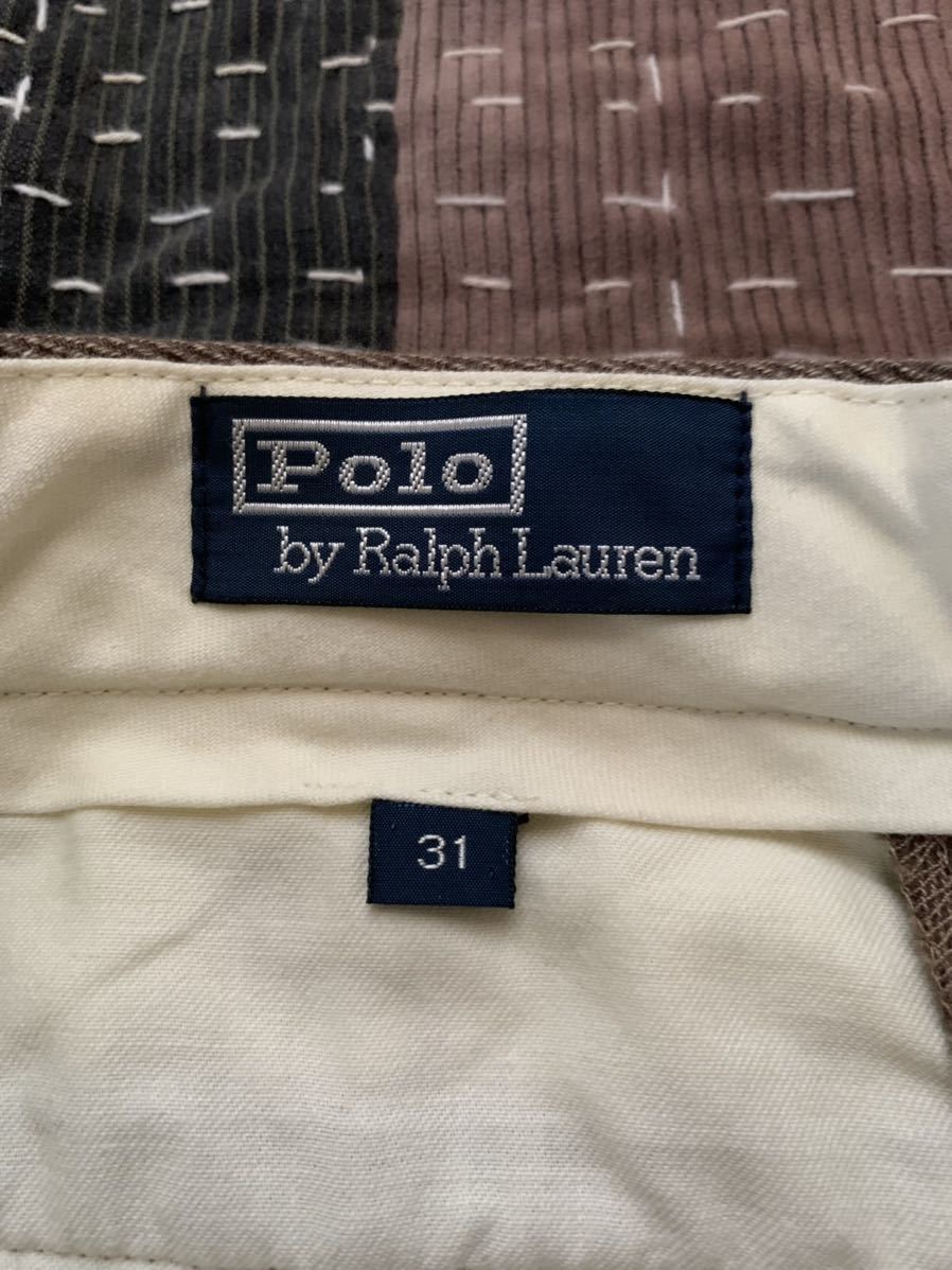 W31 polo ralph lauren 2タック ワイドスラックス vintage ビンテージ ウール wool_画像3
