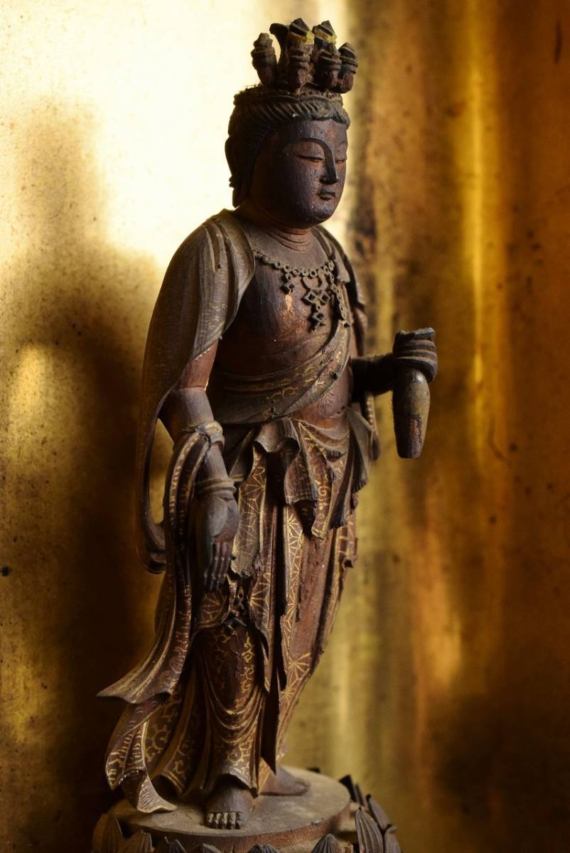 ヤフオク! 仏教美術 時代 細密彫刻 十一面観音立像 念持仏 仏像 高...