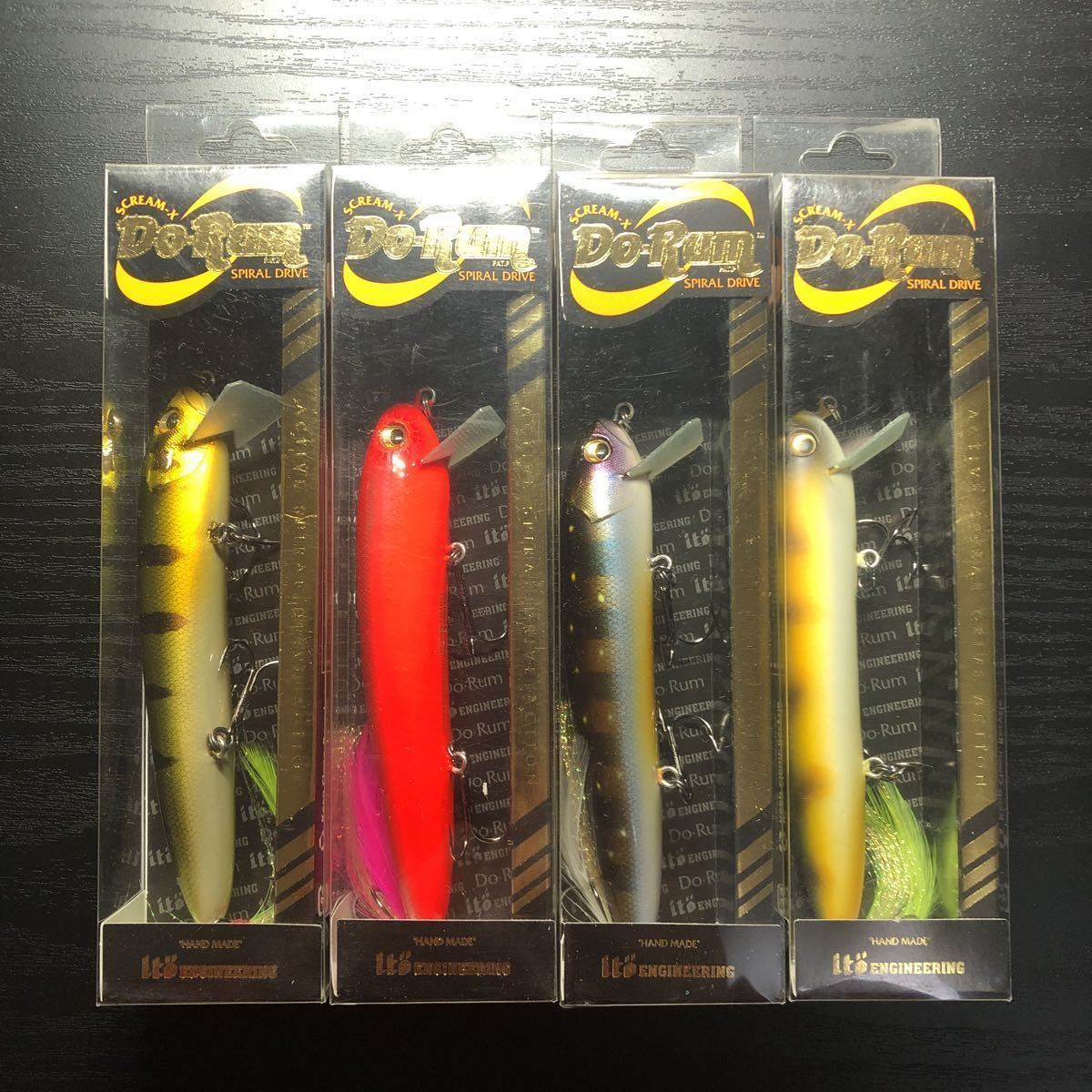 【新品未使用】Megabass/メガバス DORUM 120 ドラム120 (120mm・19.5g) カラー：PEACOCK・VR・IWANA・CMF 4色セット ito ENGINEERING