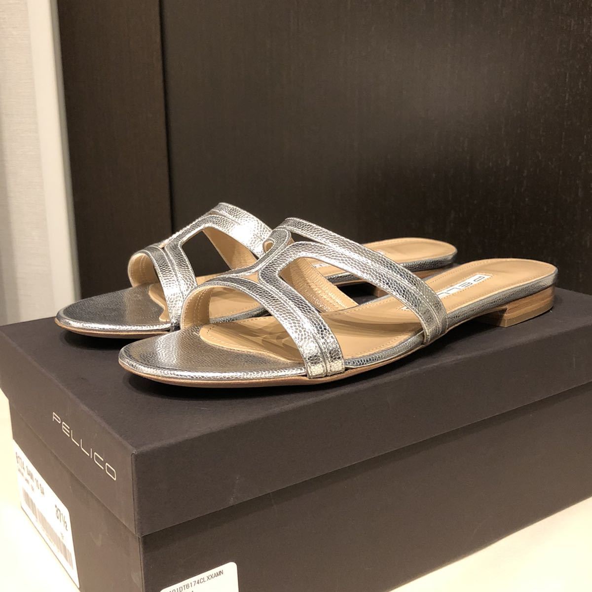PELLICO】フラットサンダル 6174 SAMI10 シルバー 35 www.sanagustin.ac.id