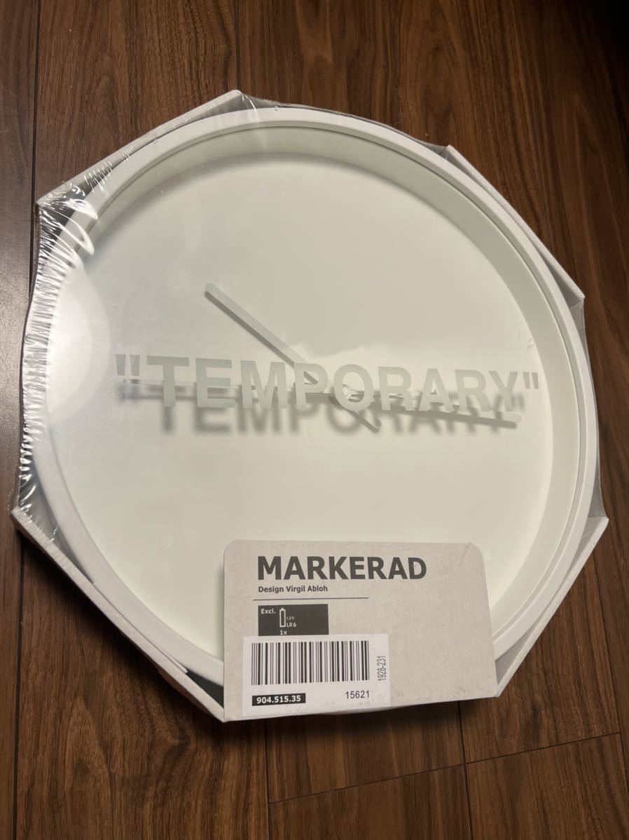 新品IKEA x Virgil Abloh MARKERAD ウォールクロック TEMPORARY イケア