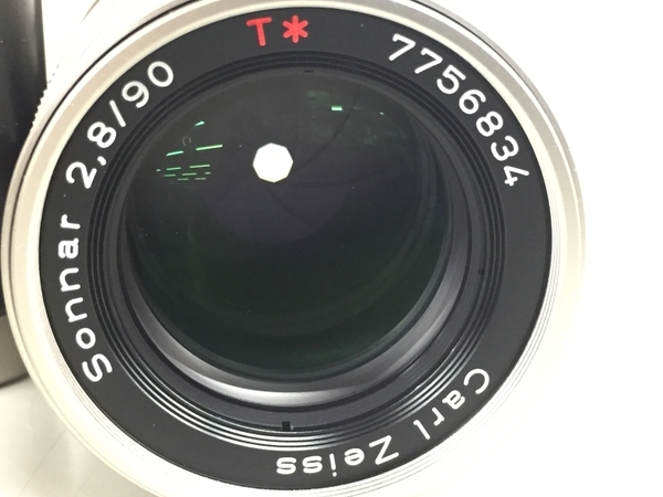 Contax G2 コンタックス フィルムカメラ Carl Zeiss Sonnar 90mm F2.8 T＊ レンズ TLA200 ストロボ セット ジャンク K6368749_画像8