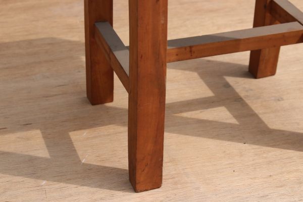 アンティークレトロ 木製 スツール 昭和 古民具 古道具 椅子 チェア イス インテリア 木工 家具 Ap0204_画像7