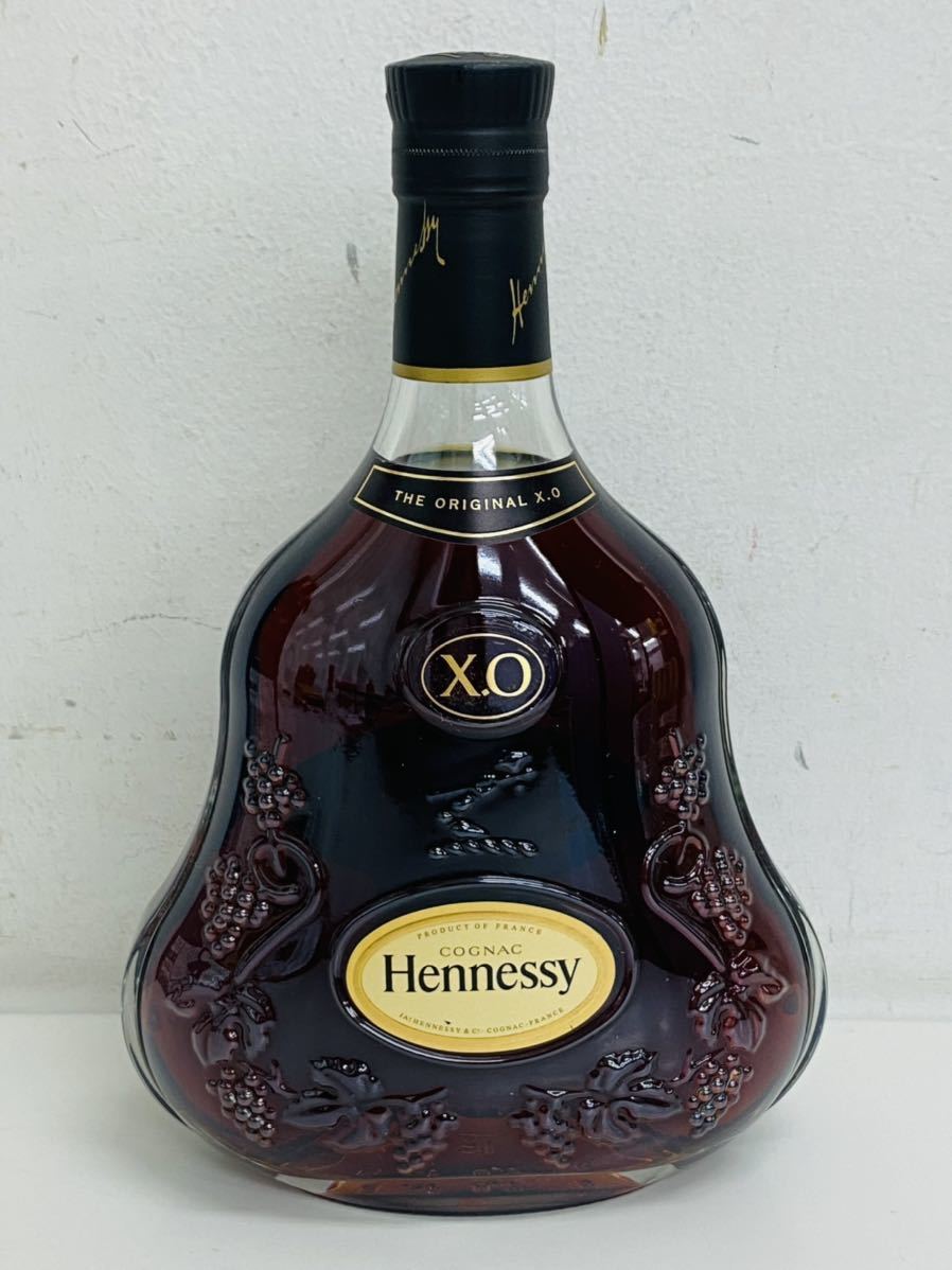 19698○Hennessy グリーンボトル ◆金キャップ◆ヘネシー X.O 700ml ヘネシー Hennessy 金キャップ 古酒 XO X.0