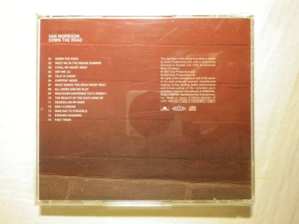『Van Morrison/Down The Road+1(2002)』(2002年発売,UICP-1033,国内盤,歌詞対訳付,UKロック,Hey Mr. DJ,Meet Me In The Indian Summer)_画像2
