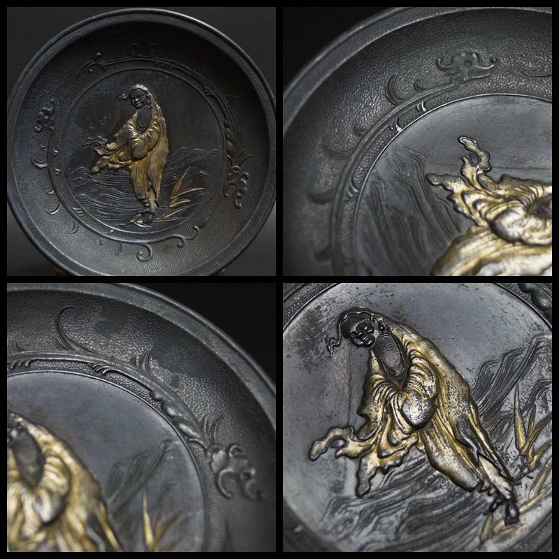 NEW格安 ヤフオク! - 煎茶道具 明治期 良興在銘 金工細工浮彫『... 低価超激得