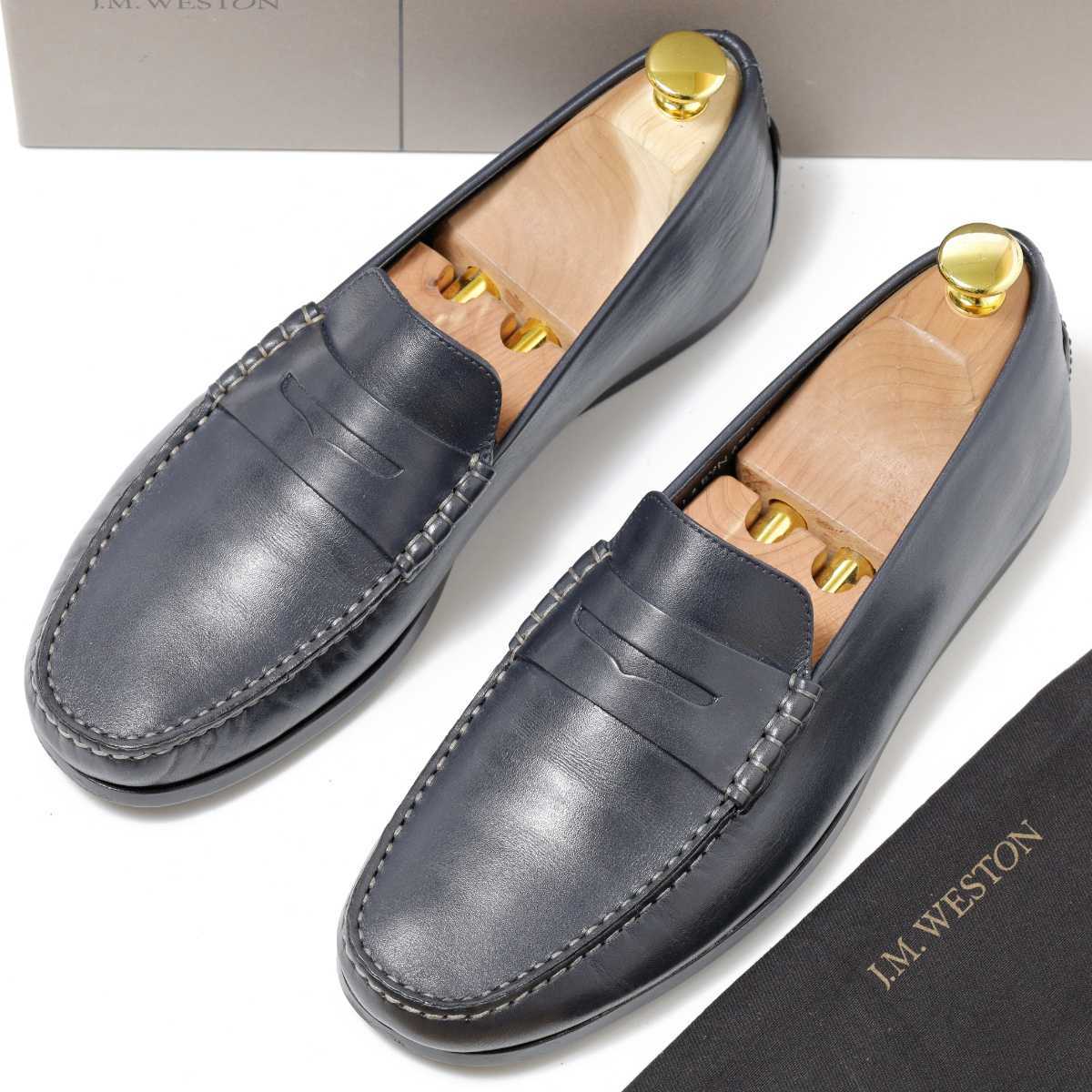 49 割引24 5cm 別倉庫からの配送 美品 J M Weston 670 Brett Loafer 6d 24 5cm コインローファー ネイビー ジェイエムウエストン ドライビングシューズ ローファー スリッポン メンズシューズ ファッション24 5cm Www Bet Thermiques Fluides Fr