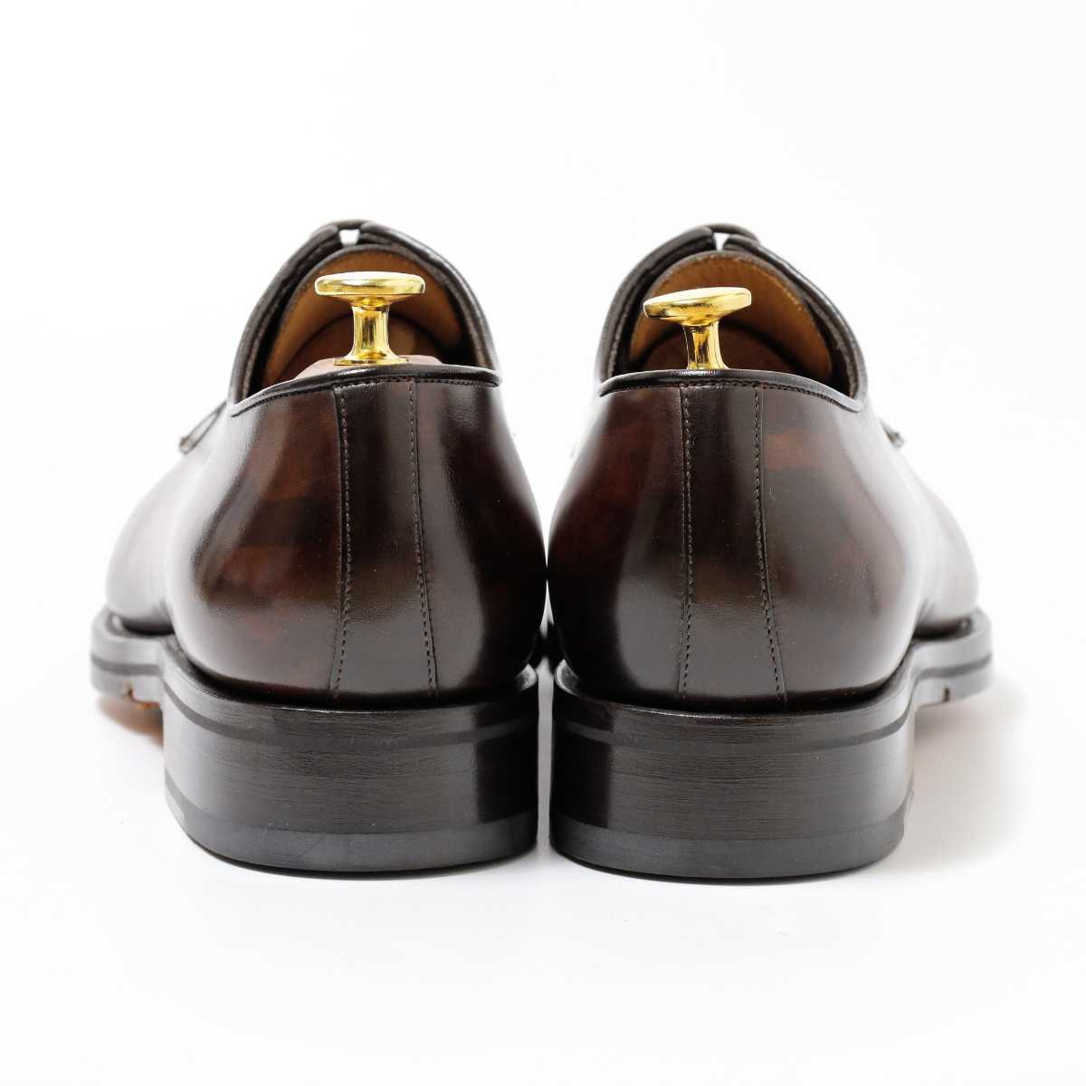 ★極美品★【Santoni】外羽根式プレーントゥ■8F/26.5cm■カモフラージュ柄■サントーニ■グッドイヤーウェルト■ブラウン_画像7