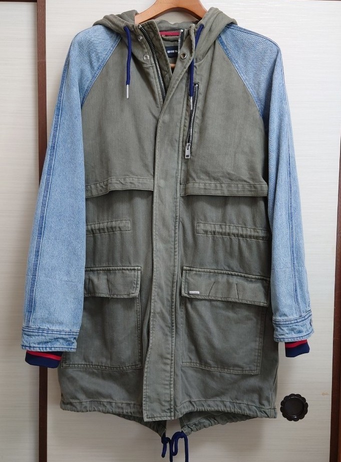最高の DIESEL MEN'SのXLサイズ モッズコート デニム ビンテージ