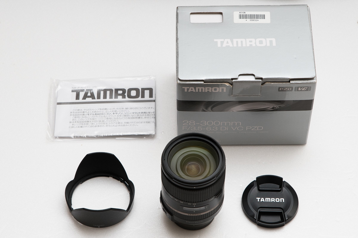 タムロン A010 28-300mm F3.5-6.3 Di VC PZD ニコン用 一度使用のみの