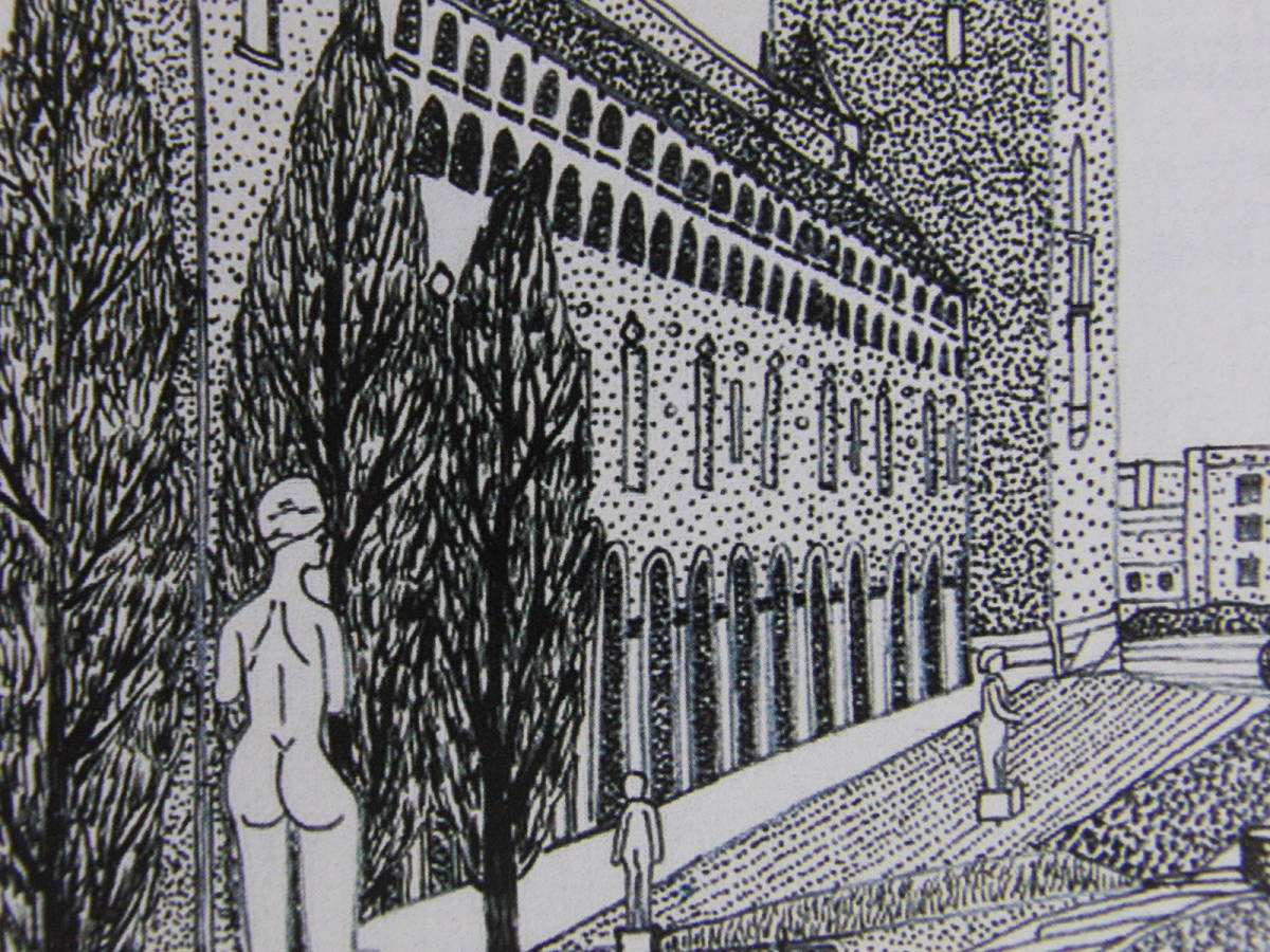 山下清、【ヨーロッパの風景】、希少な額装用画集より、美品、日本人画家 山下清、【ヨーロッパの風景】、希少な額装用画集より、美品