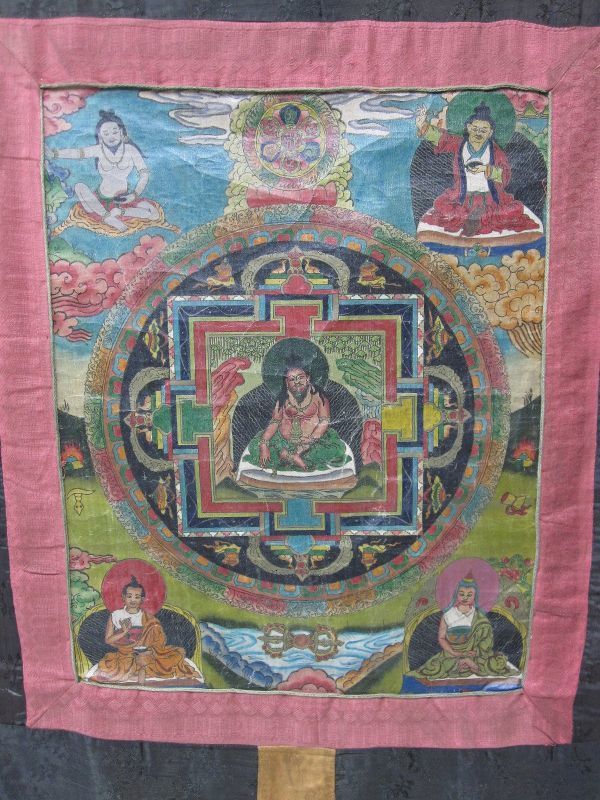 悠]・中国 西蔵タンカ・チベット タンカ 仏教美術・古画 絹本 タンカ