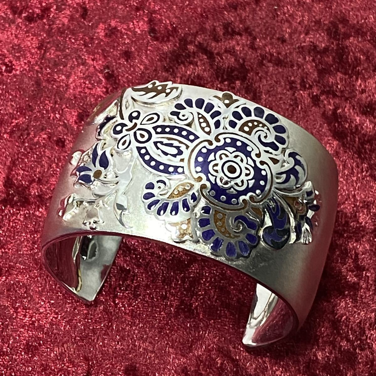  супер тяжелый толщина SV925 серебряный 925 4*Cyondosi- цветочный принт браслет браслет 