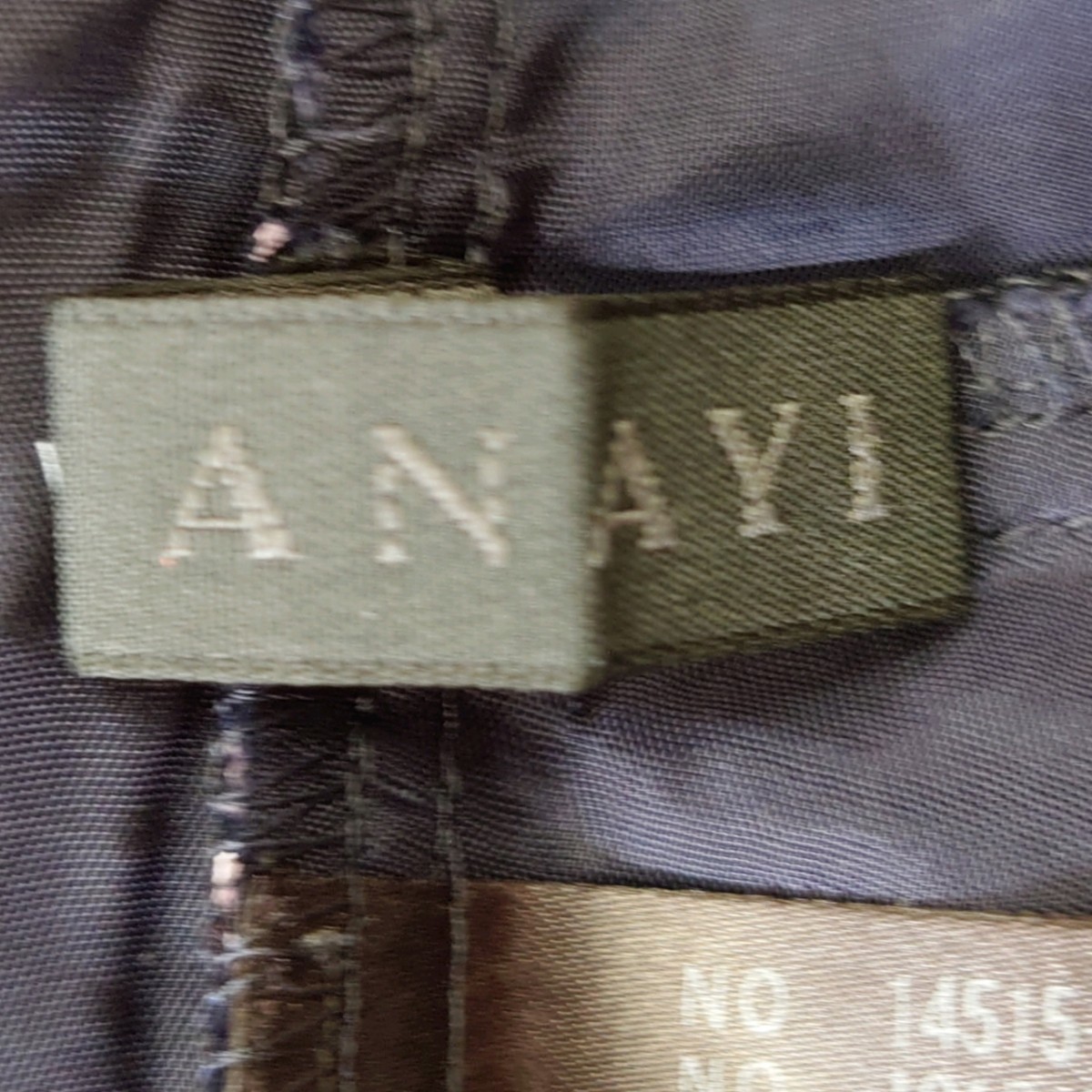 美品 ANAYI ノースリーブワンピース フレアワンピース 花柄 刺繍風