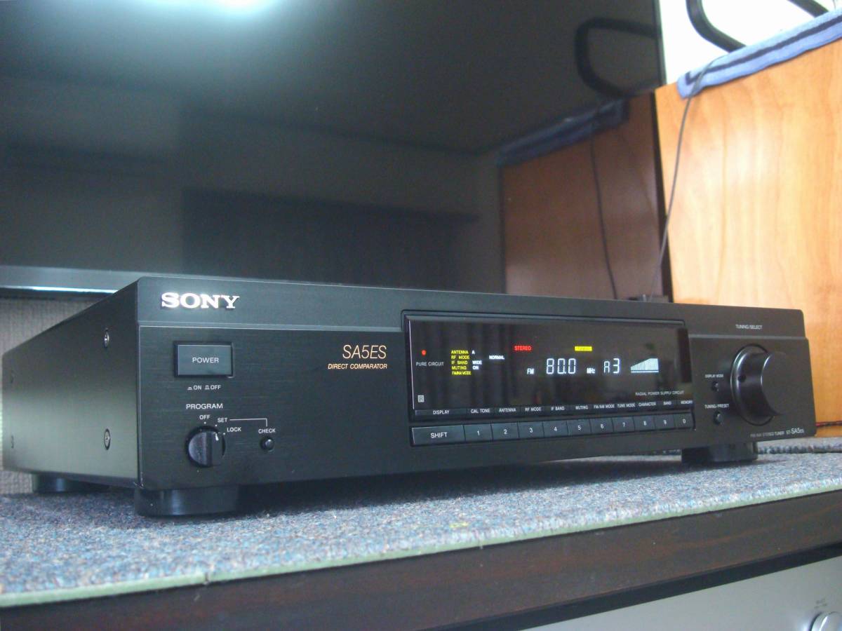 SONY ST-SA5ES FM/AM STEREO TUNER メンテナンス、調整済品 (品) 美品 #201375 BLK