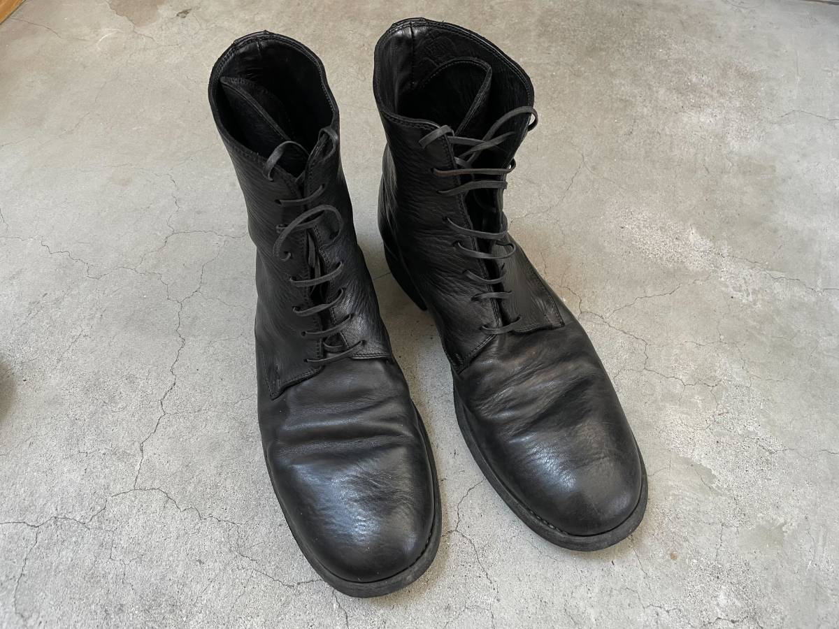 guidi 995】 Horse Full Grain 8 Hole Lace-Up Boot レザーレース