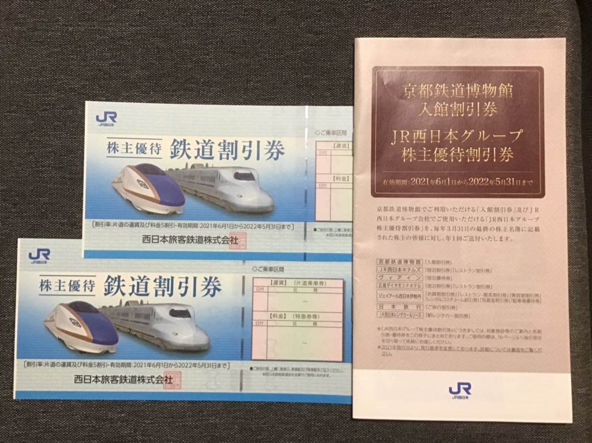 送料無料:ネコポス】JR西日本 株主優待券 <鉄道割引券2枚・株主優待