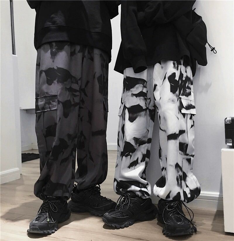 人気No.1/本体 カーゴパンツ イージーパンツ タイダイ柄 モノトーン レディース alassema-group.com