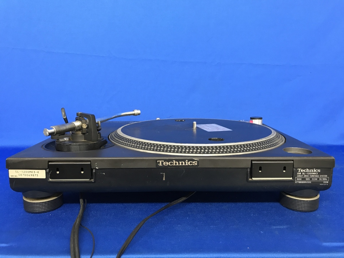 ★５０－００５★レコードプレーヤー　Technics/テクニクス SL-1200MK3 ターンターブル 欠品・破損あり 通電確認済 【ジャンク品】_画像3