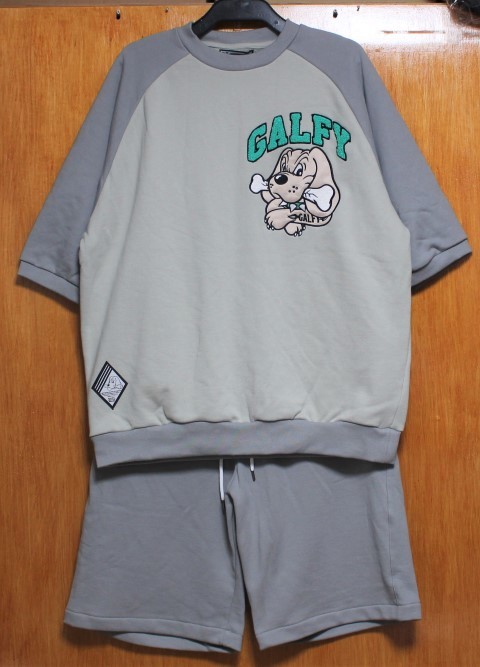 SALE!GALFY 120!(L)122006 Gulf .- общий вышивка свободно короткий рукав тренировочный верх и низ в комплекте 