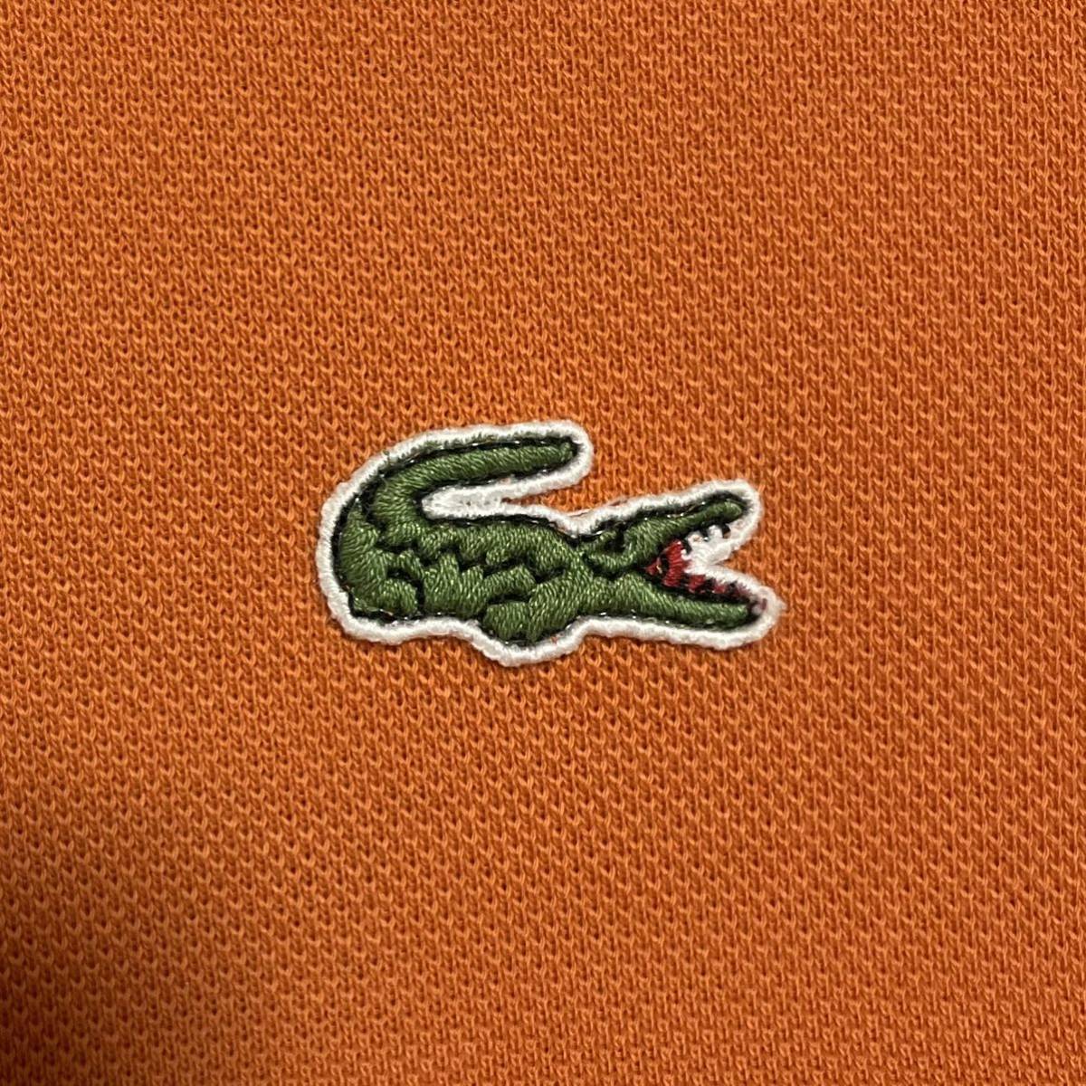 【人気アイテム】ラコステ LACOSTE 半袖 ポロシャツ 5 オレンジ ワニ 22-66_画像5