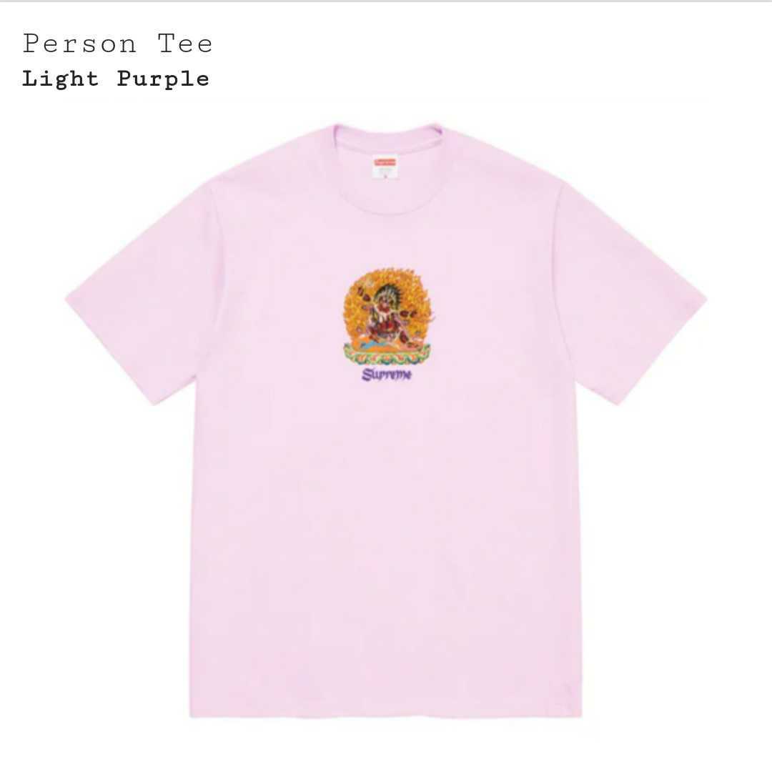 即決 送料無料 Supreme シュプリーム 22SS Person Tee Tシャツ ライトパープル 薄紫 XLサイズ 国内正規品 新品未使用 オンライン購入_画像2