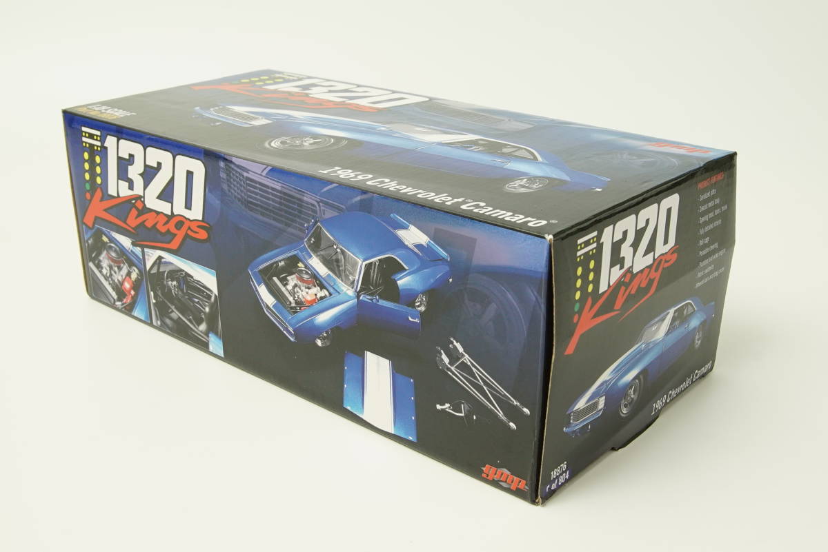 GMP 1/18スケールミニカー シボレー カマロ 1969 1320 Kings ブルー