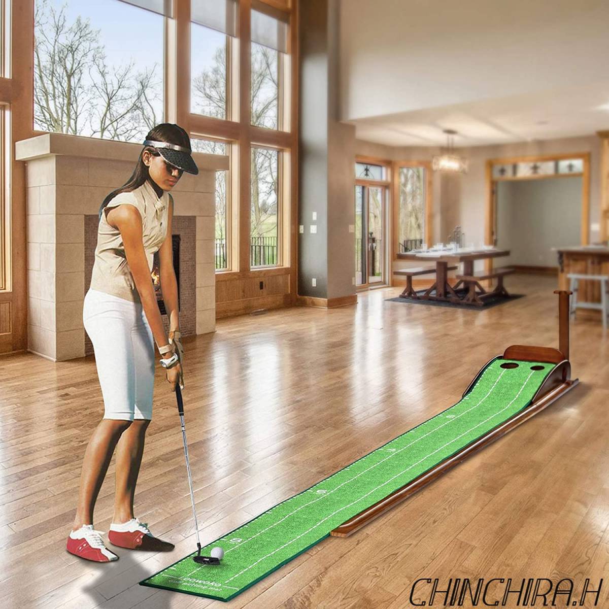 ゴルフパターマット 3m ゴルフ練習 練習 ゴルフ 趣味 室内 - www 