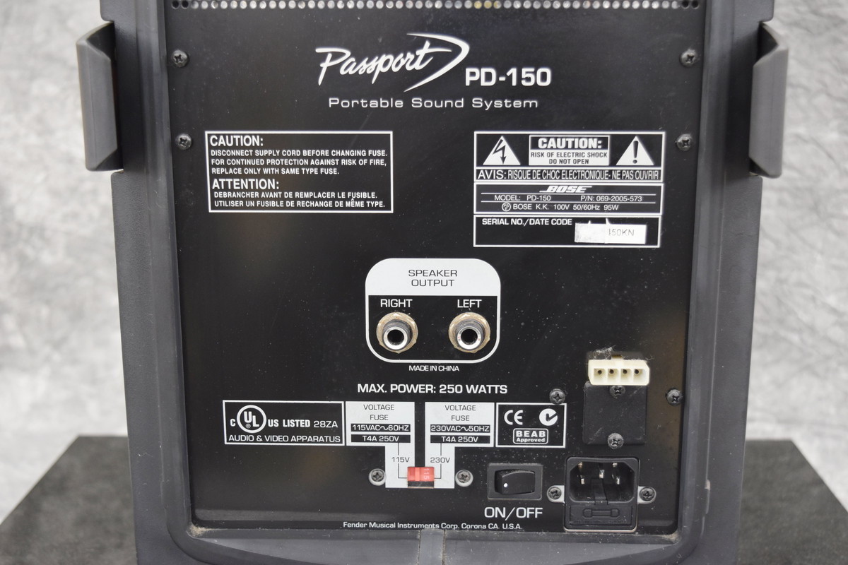 ☆Fender BOSE ボーズ ポータブル PA システム Passport PD-150 - 楽器