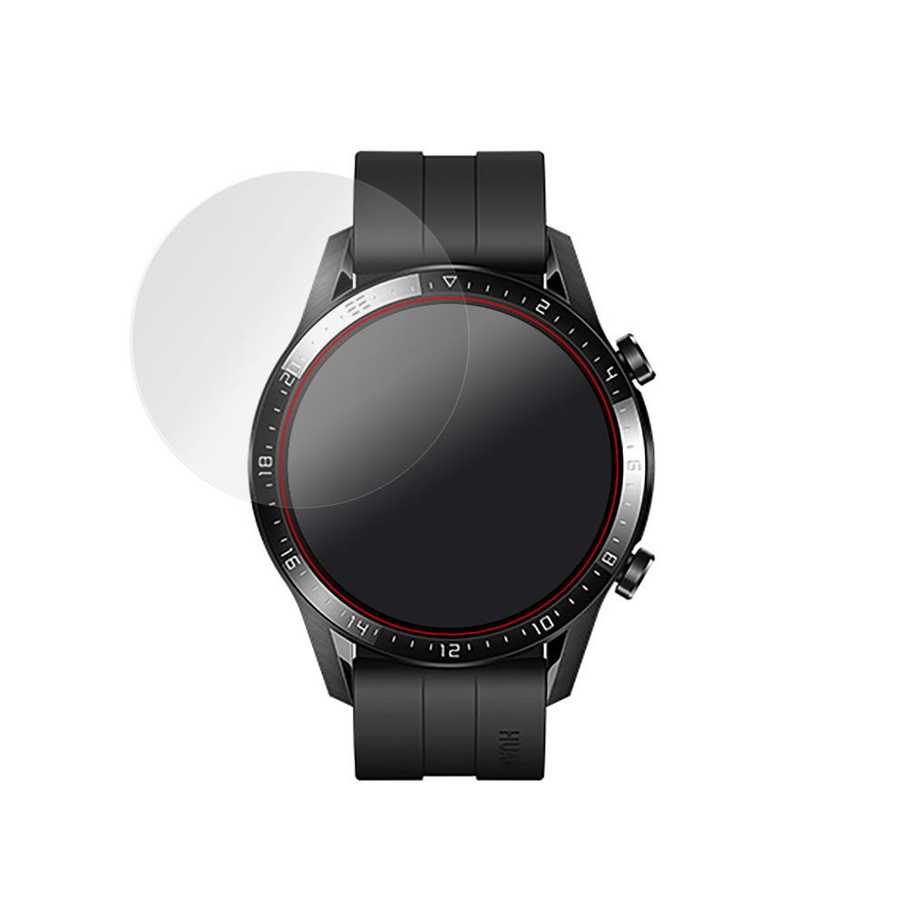 HUAWEIWATCH GT2 46mm 保護 フィルム OverLay FLEX for HUAWEI WATCH GT2 46mm (2枚組) 曲面対応 高光沢 衝撃吸収 ファーウェイウォッチ_画像3