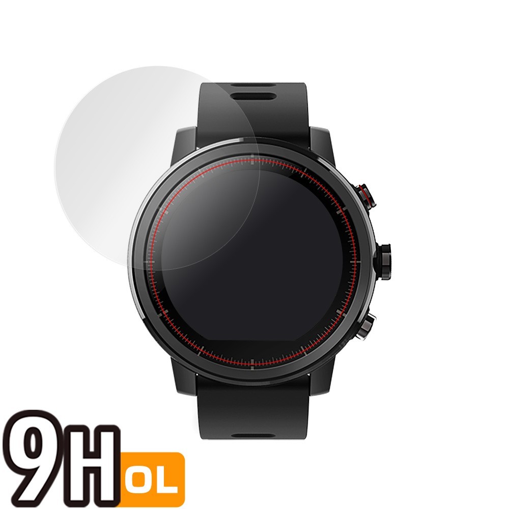 Amazfit stratos 保護 フィルム OverLay 9H Plus for Xiaomi Amazfit stratos 9H 高硬度 低反射 2枚組 シャオミ アメーズフィット_画像3