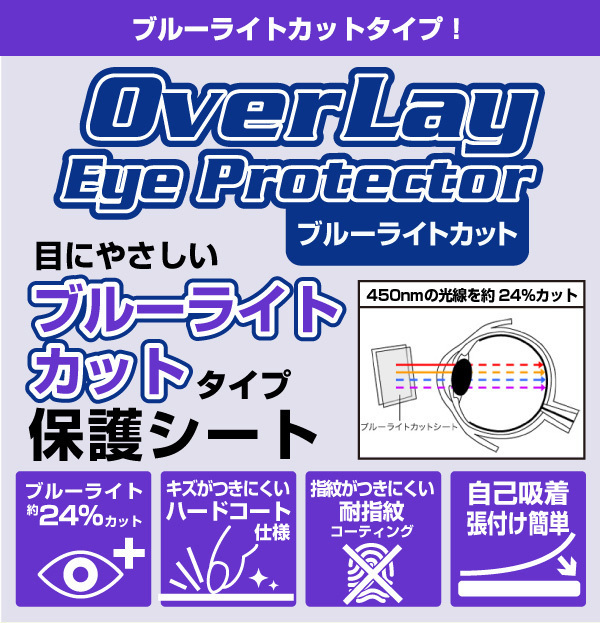 LEMFO LEM14 保護 フィルム OverLay Eye Protector for LEMFO スマートウォッチ LEM14 (2枚組) ブルーライト カット レムフォ レム 14_画像2